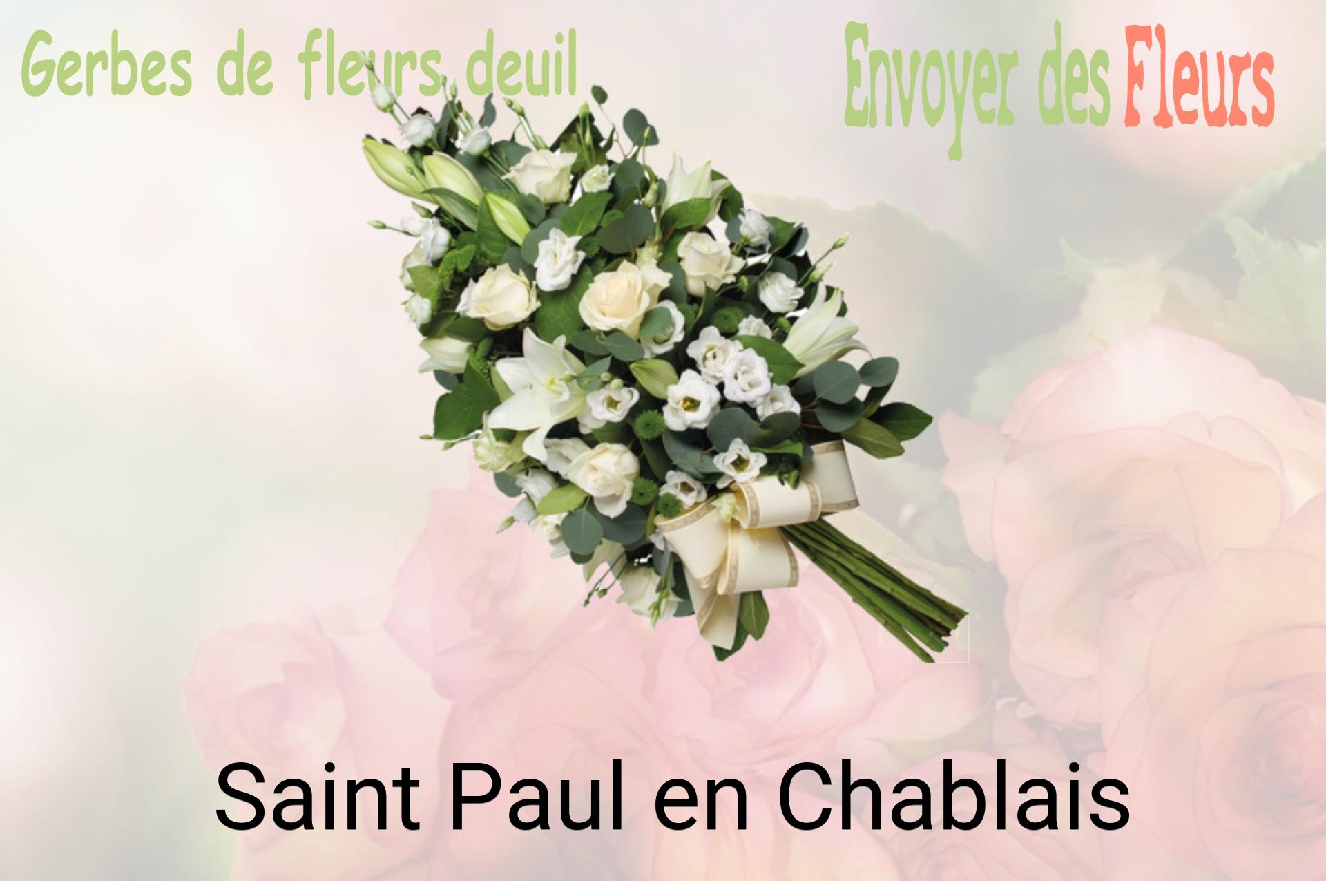 Gerbe de fleurs de deuil livrée à Saint-Paul-en-Chablais